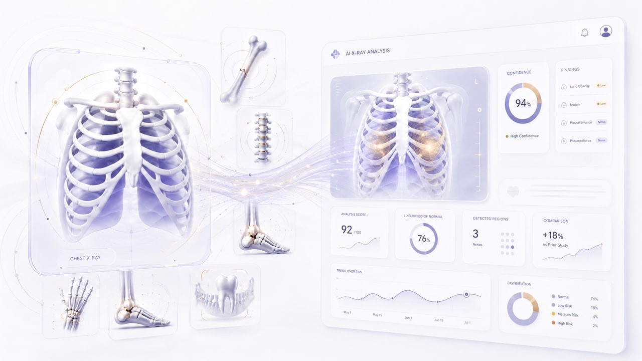 Upload X-ray images to AI for instant analysis